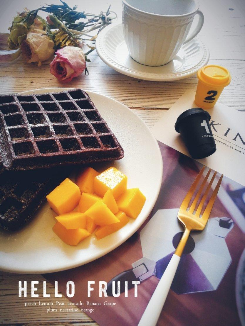 可可糯米华夫饼