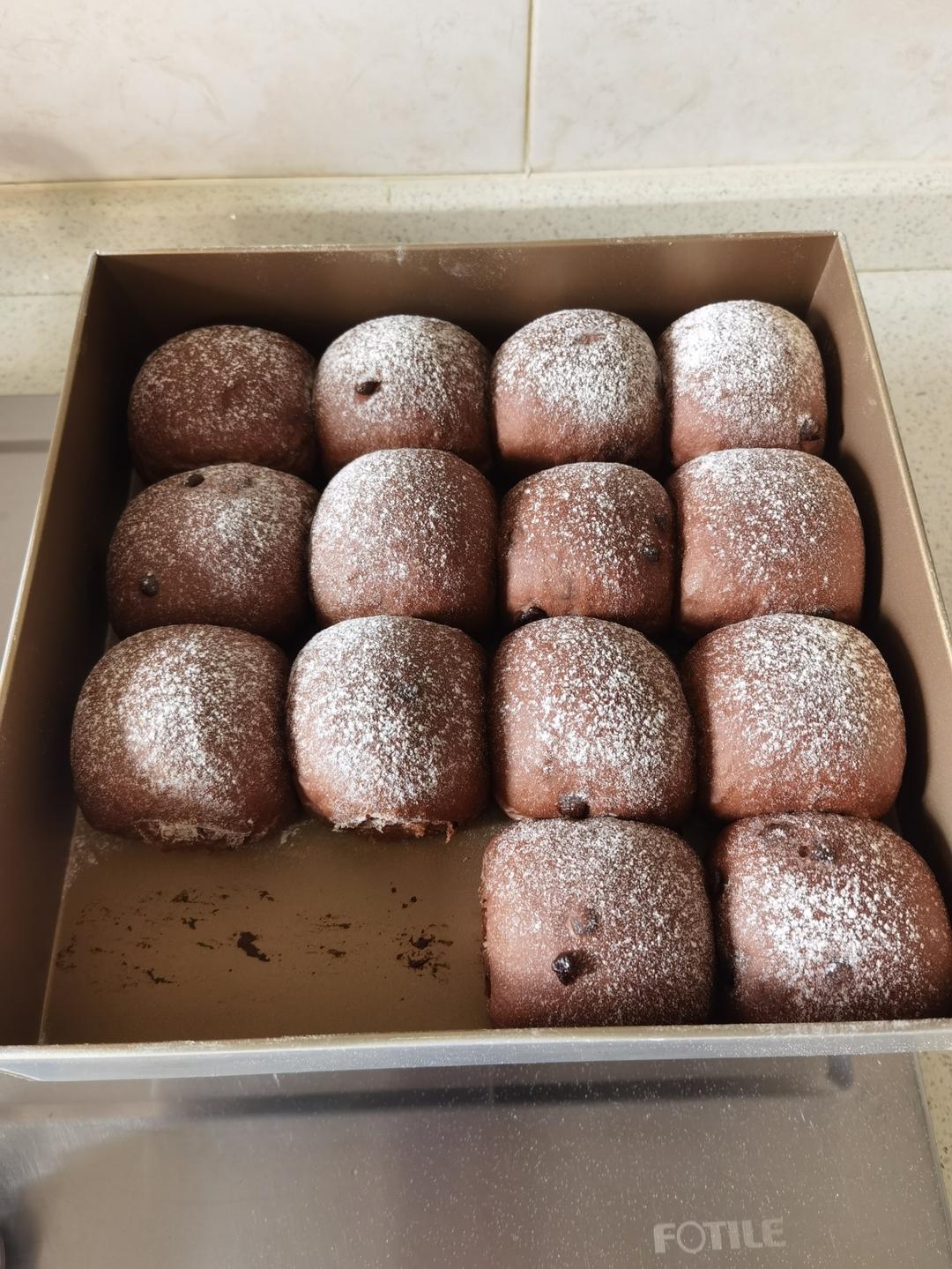 双重巧克力爆浆小餐包