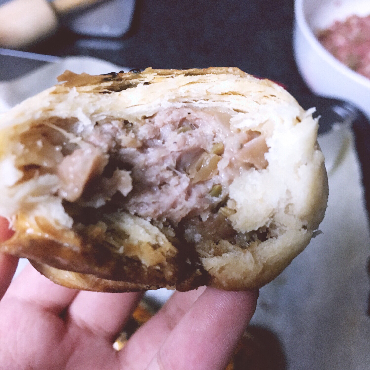 泳式鲜肉榨菜月饼