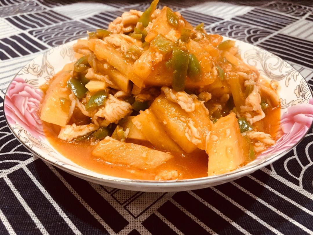 菠萝炒鸡胸肉