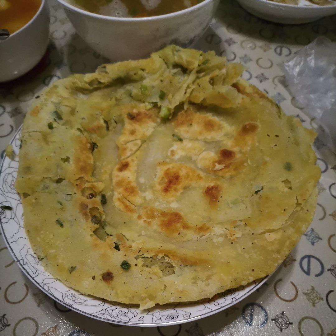 酥脆椒盐葱花油饼