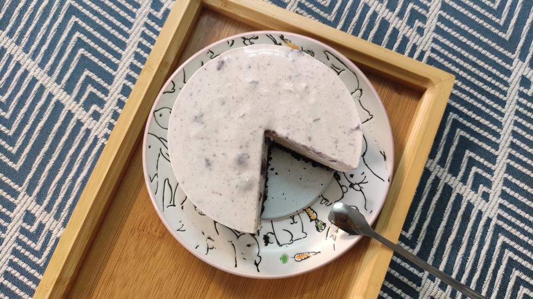 免烤零失败|渐变蓝莓🫐芝士慕斯蛋糕🍰
