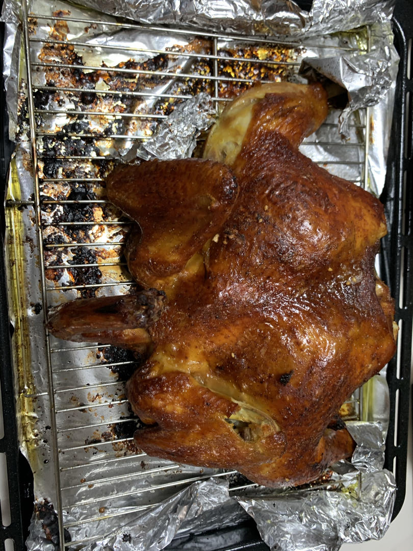 白衣沽酒做的烤箱版超简单烤鸡