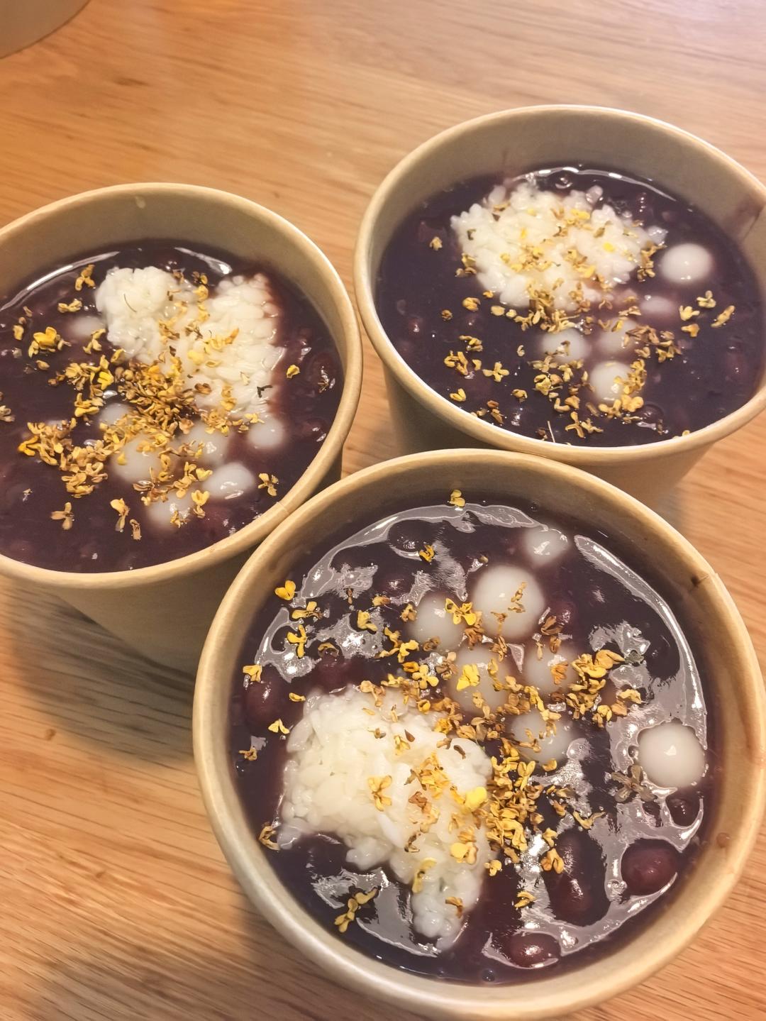 红豆醪糟桂花小汤圆