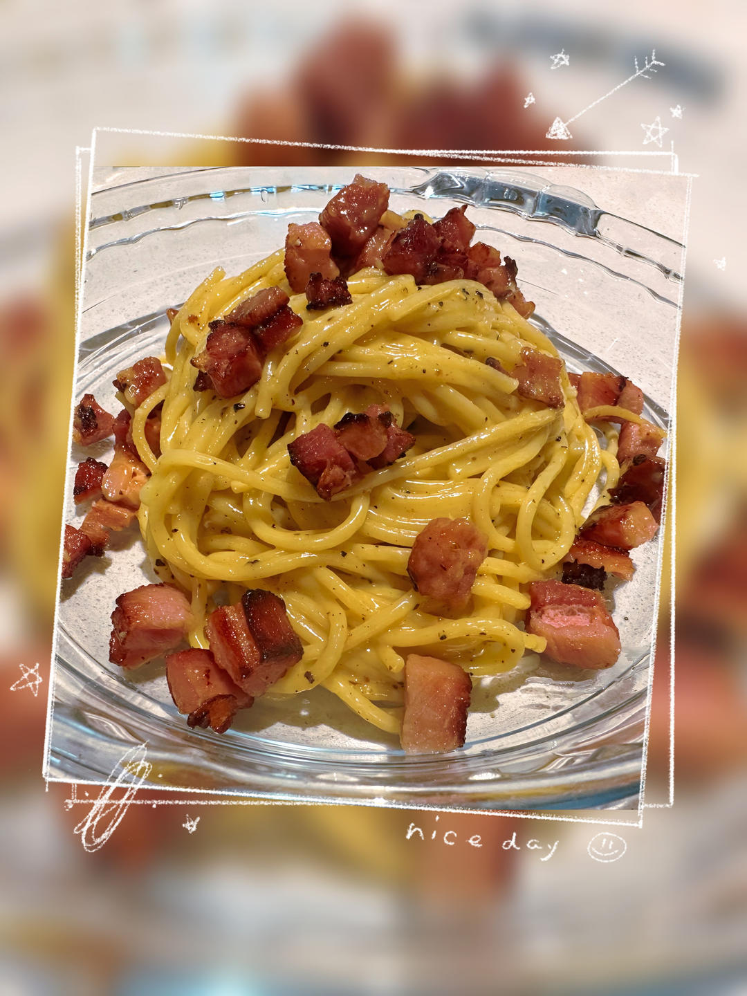 Authentic Cabonara 正宗奶油培根意面没有奶油