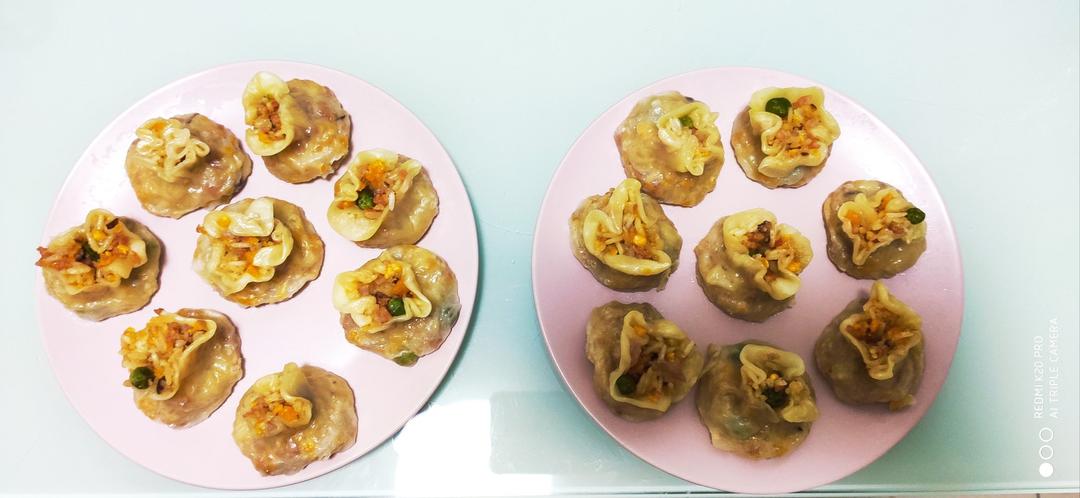 饺子皮咸蛋黄烧麦