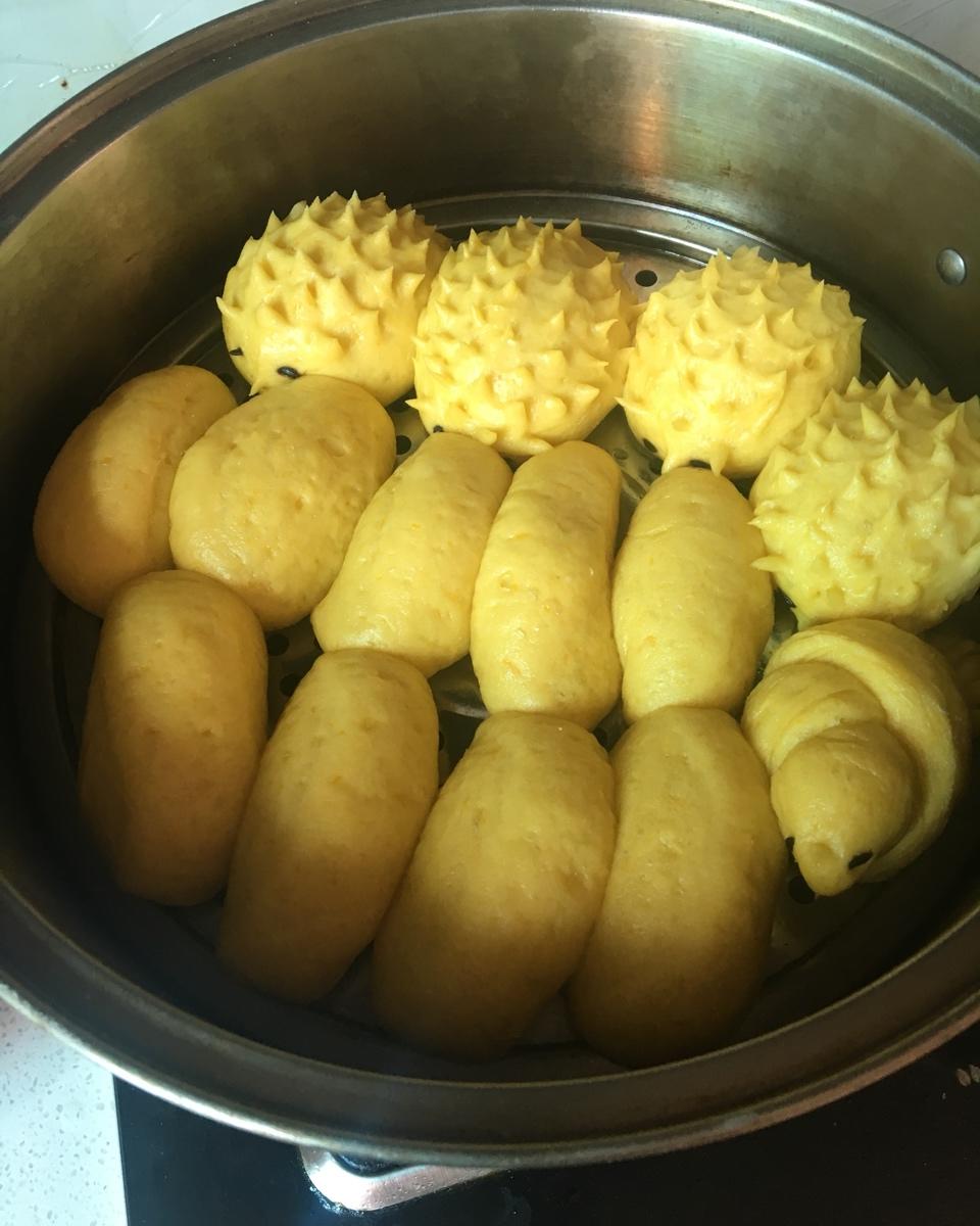 南瓜刺猬馒头