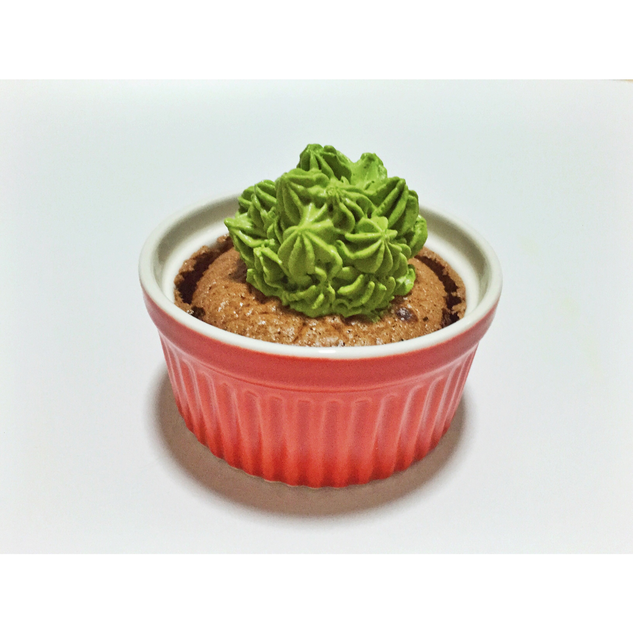 多肉植物仙人球杯子蛋糕（抹茶草莓可可cupcake）