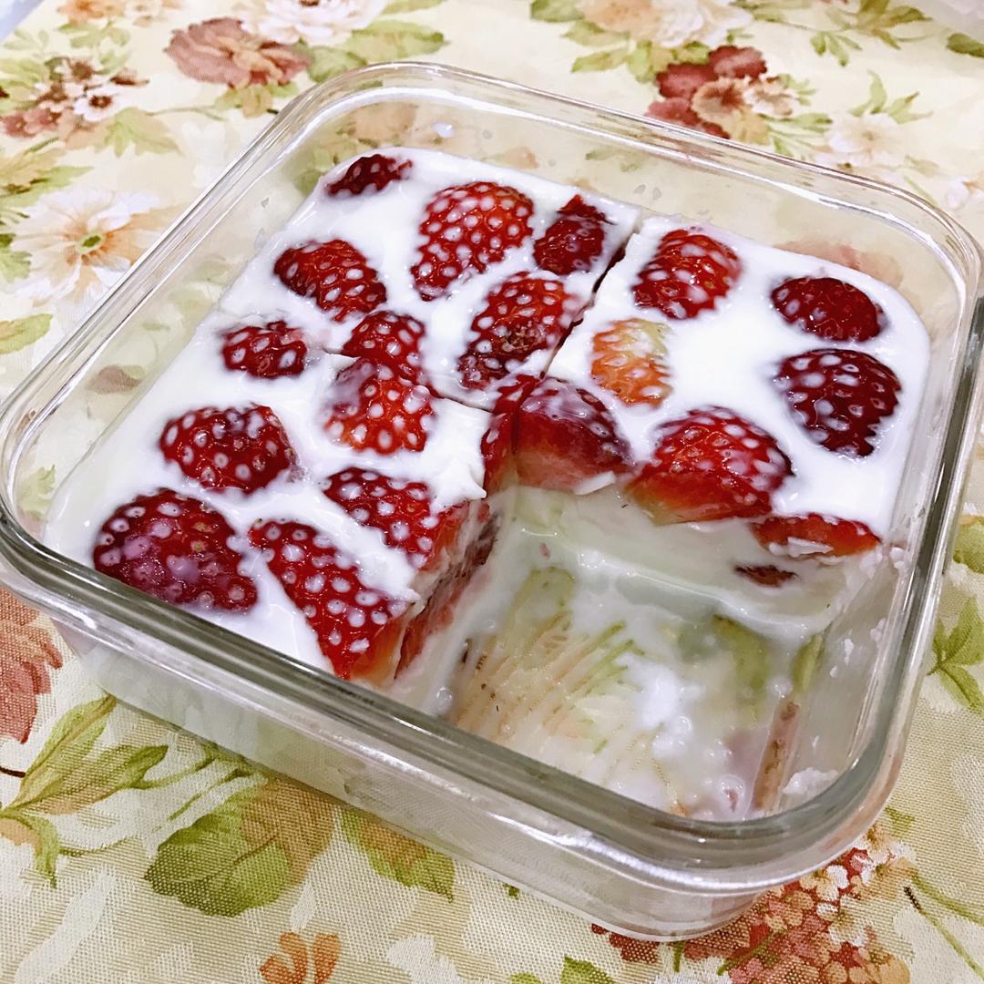 草莓牛奶羊羹（奶粉版）