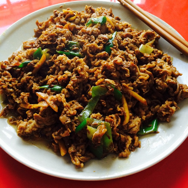 【孜然羊肉】深秋必吃的家常肉菜，夹馍更好吃~