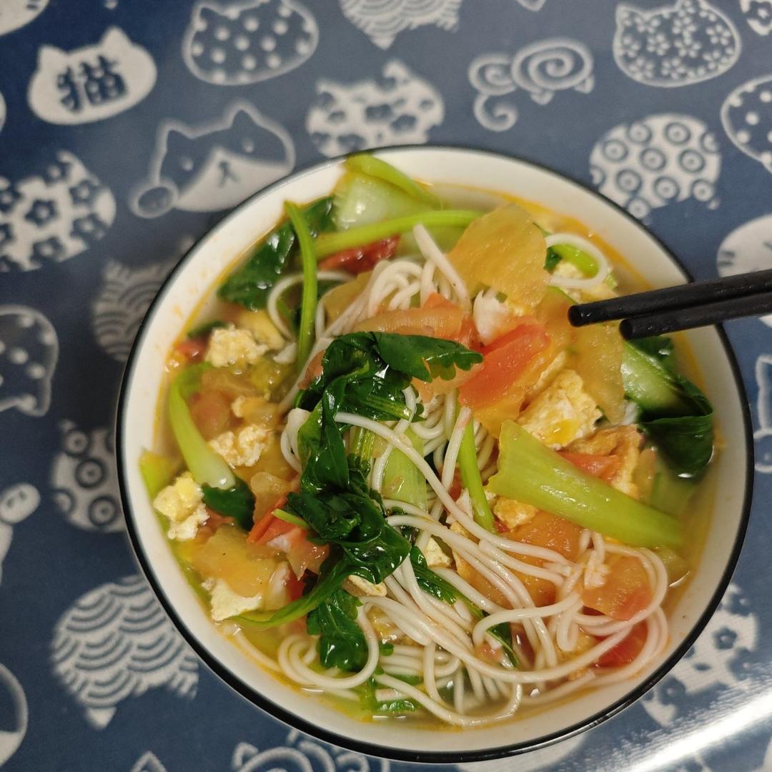 恨不得抱着锅舔的番茄鸡蛋面