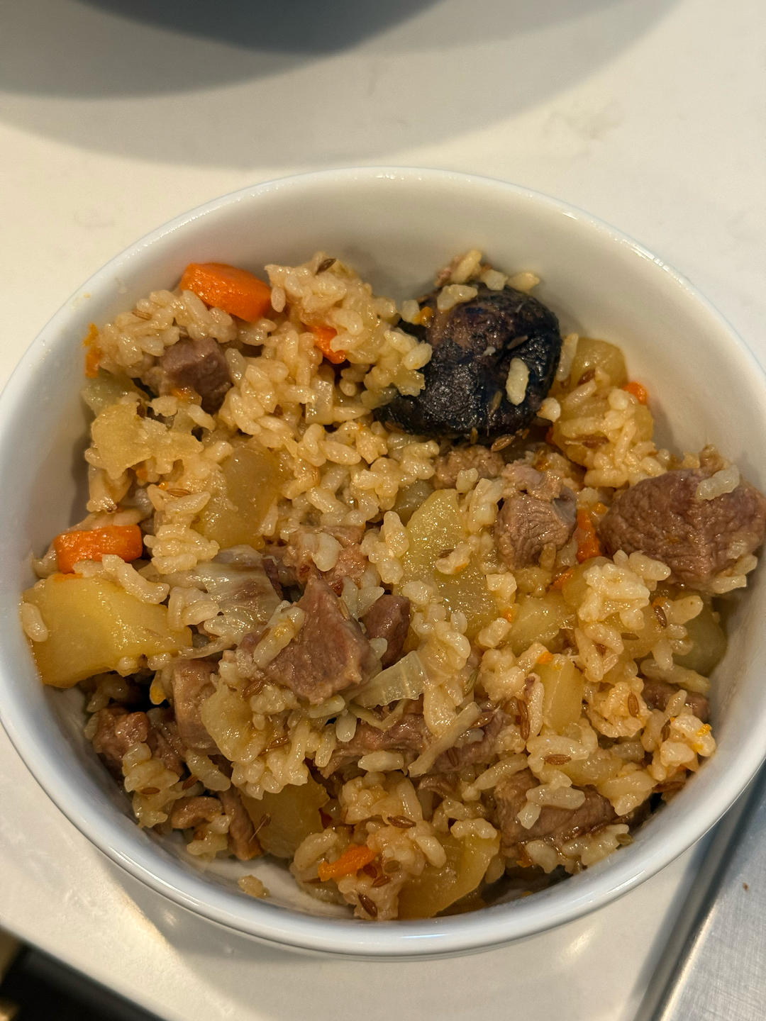 喷香羊肉焖饭
