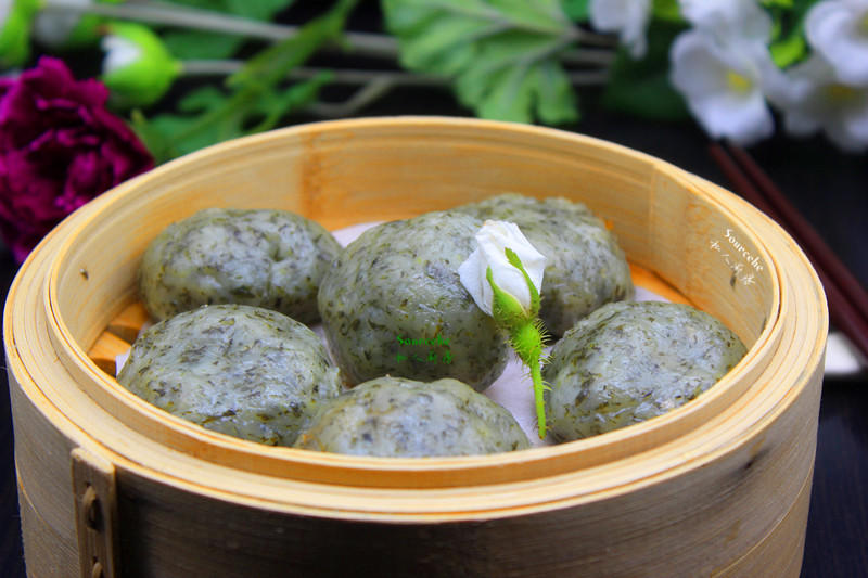 艾叶飘香，花生酱艾青团的做法