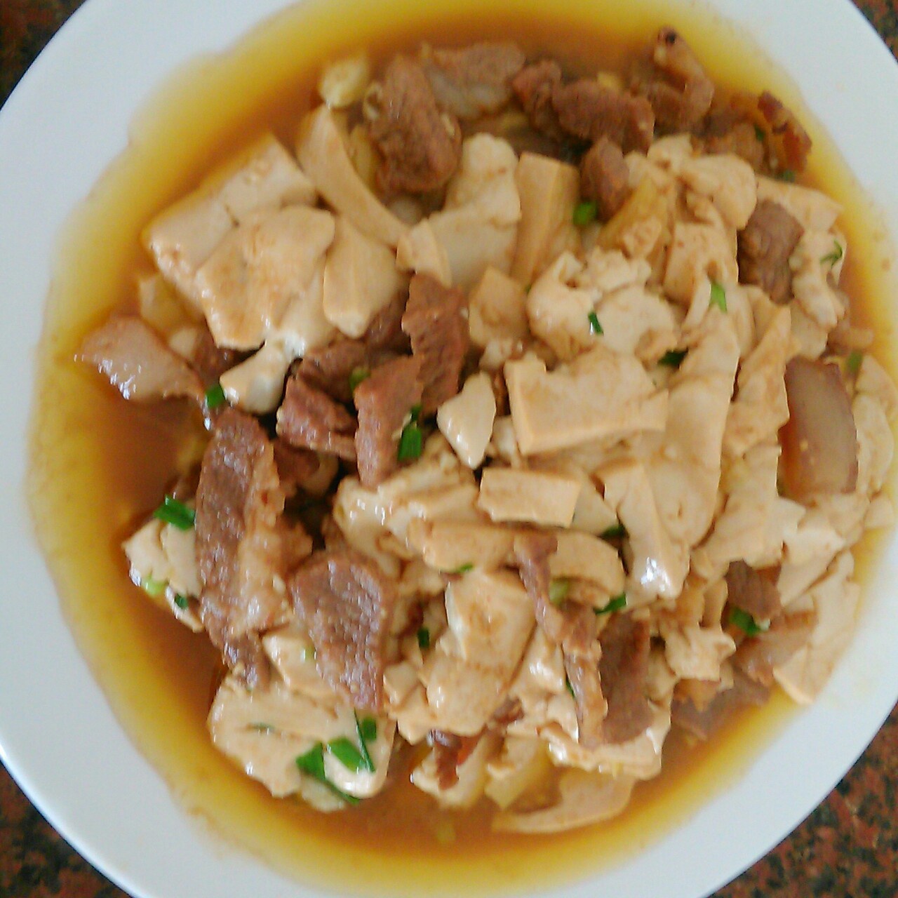 豆腐结烧肉