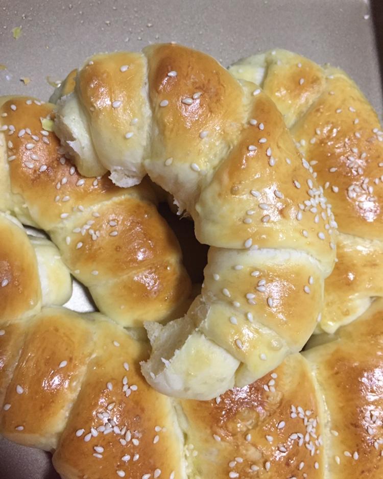 日式海盐牛角面包