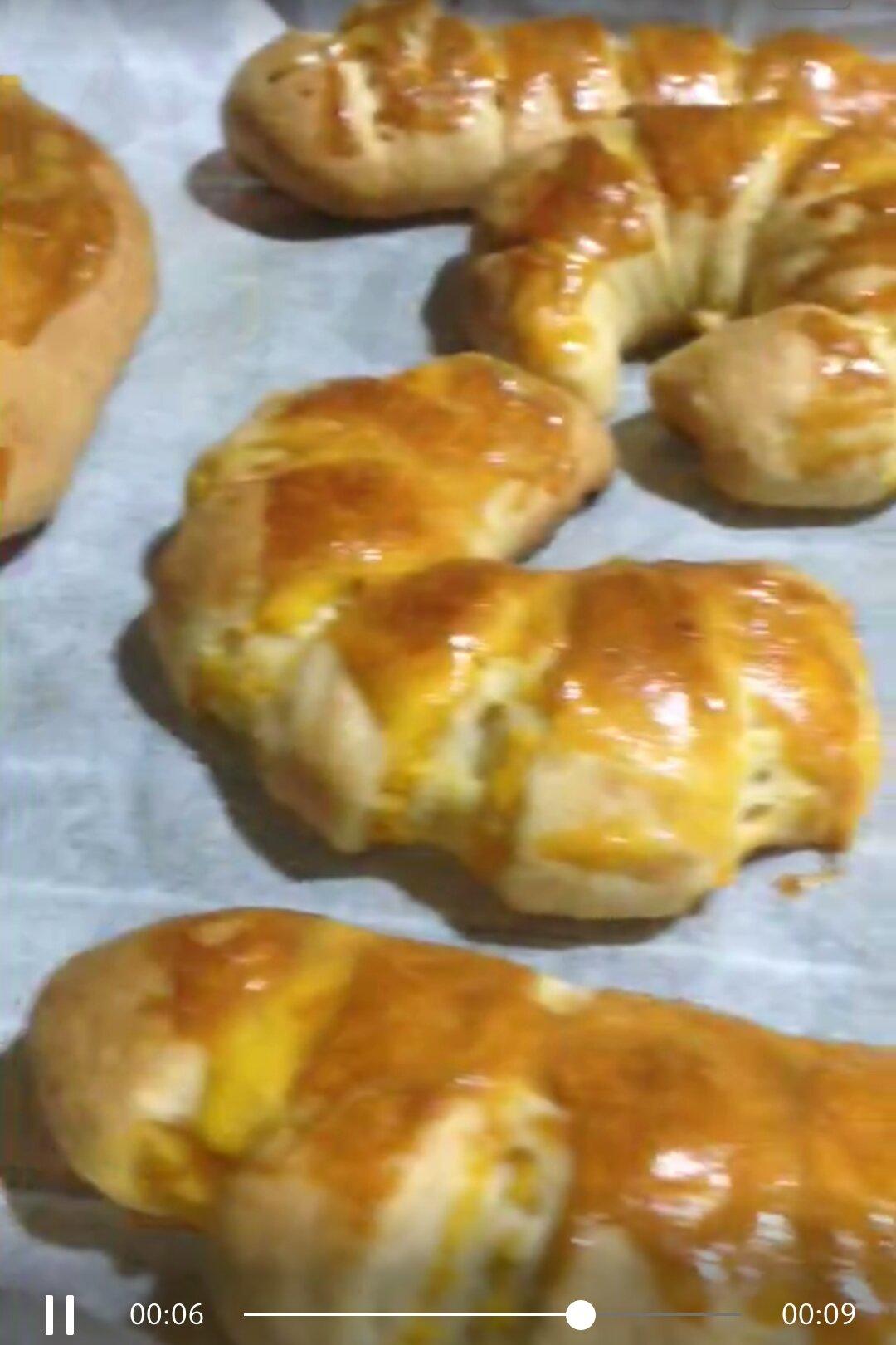 香软的红豆沙面包圈～淡奶油直接法