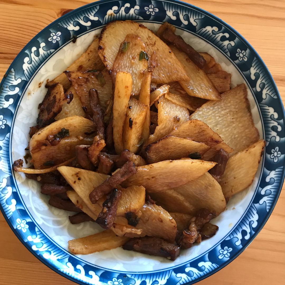 肉片炒山药