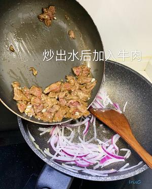 白萝卜洋葱炒牛肉的做法 步骤7