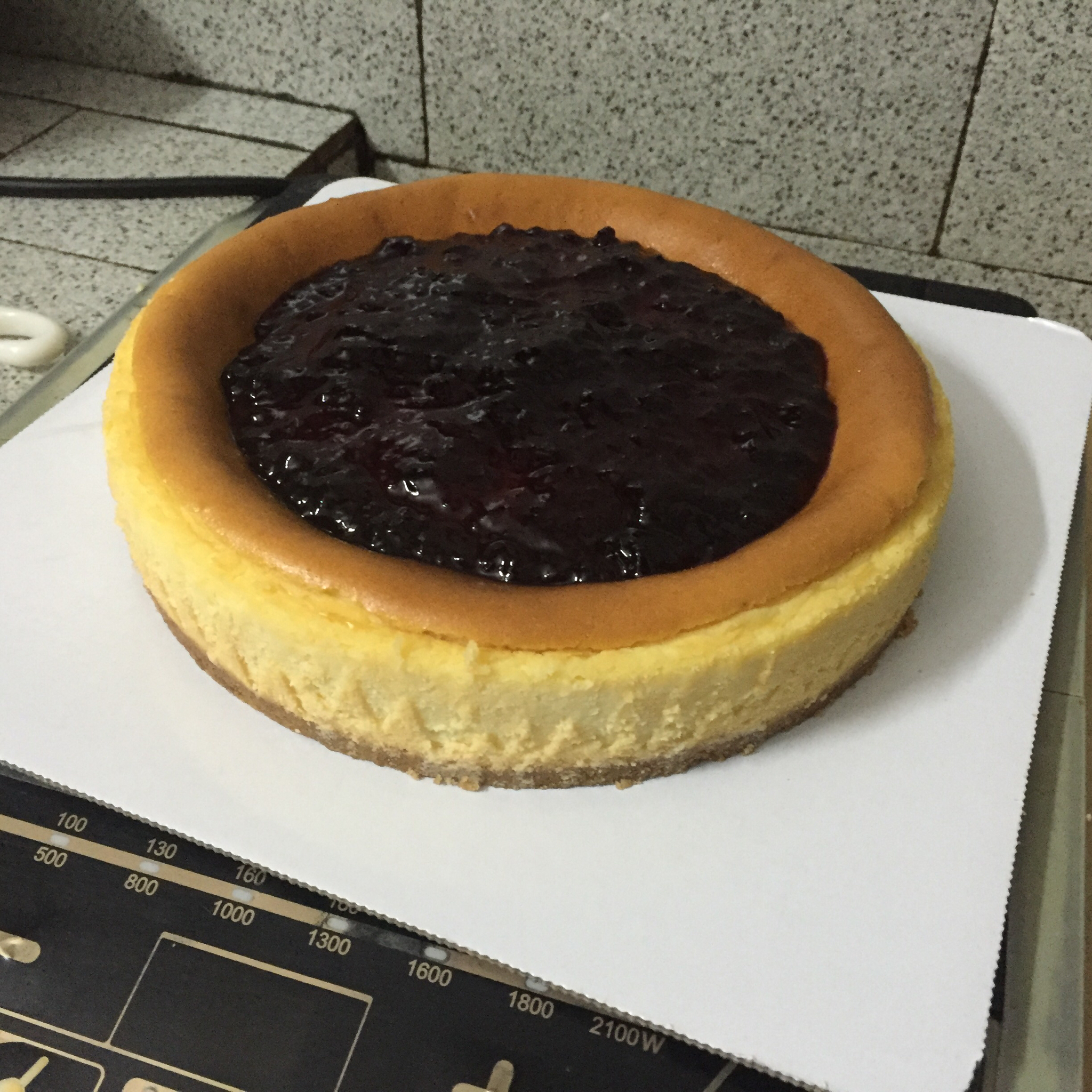 《Tinrry下午茶》教你做烤蓝莓重芝士蛋糕（6寸配方）