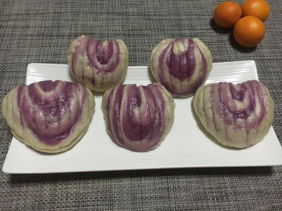 太斑斓贝壳豆沙包
