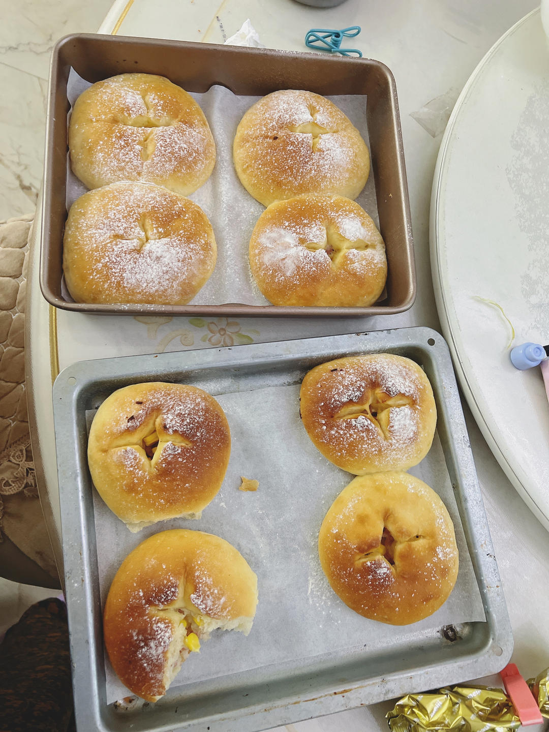 (超好吃的咸口面包）爆浆培根芝士面包