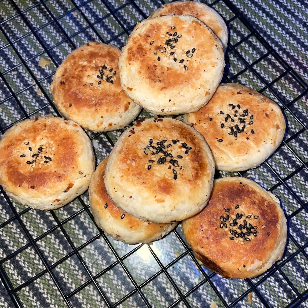 绿豆红豆紫薯板栗肉松酥饼❗️一次五口味平底锅版