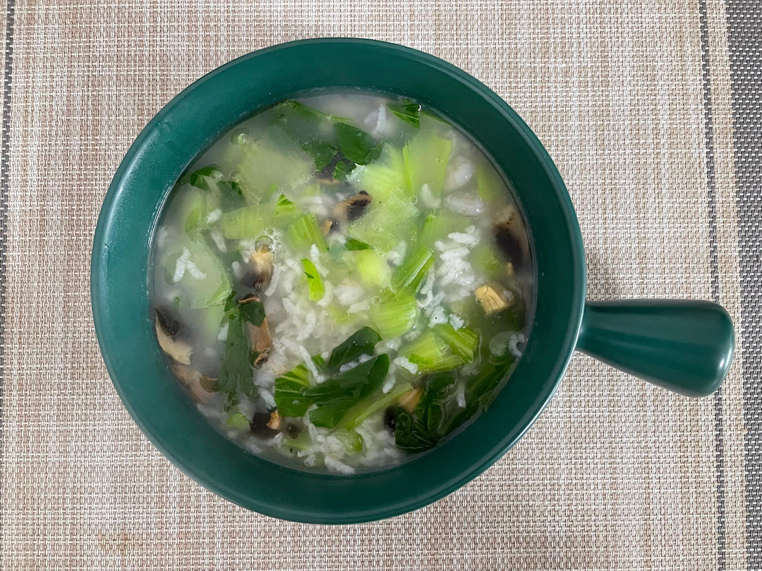 暖心又养胃的青菜虾仁粥