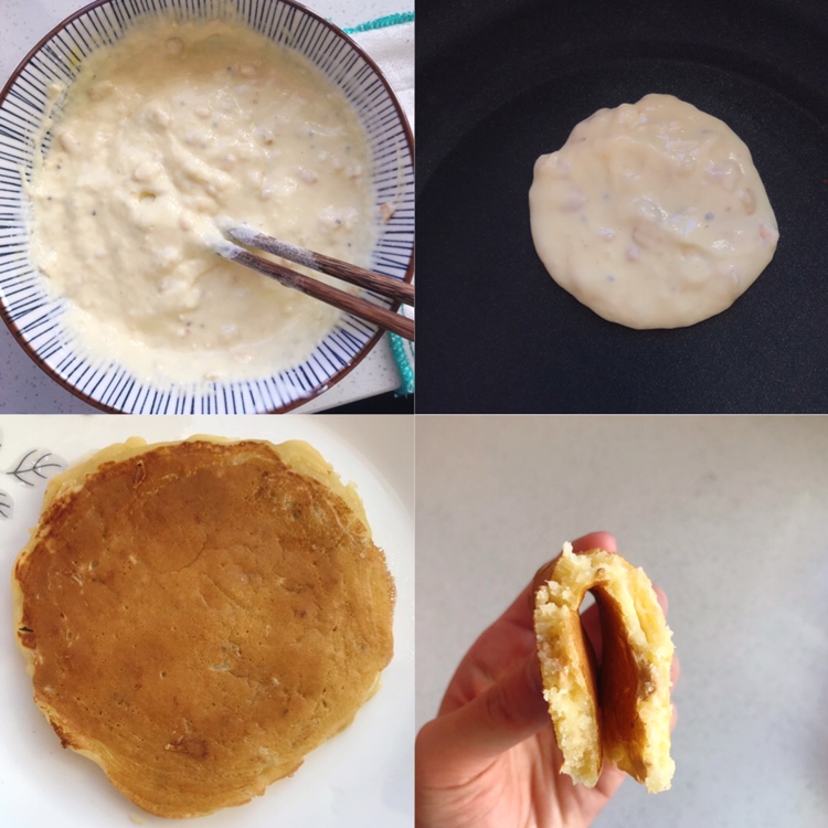 酸奶燕麦鸡蛋煎饼的做法