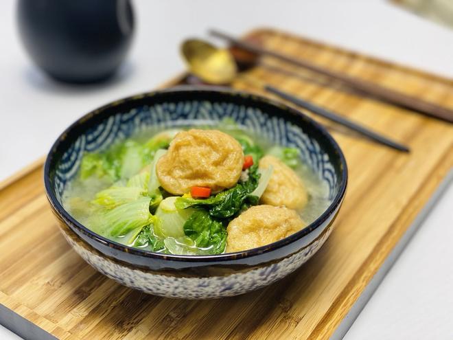 面筋塞肉烩小白菜，节后清淡饮食|长安尽头无故里，故里从此别长安的做法