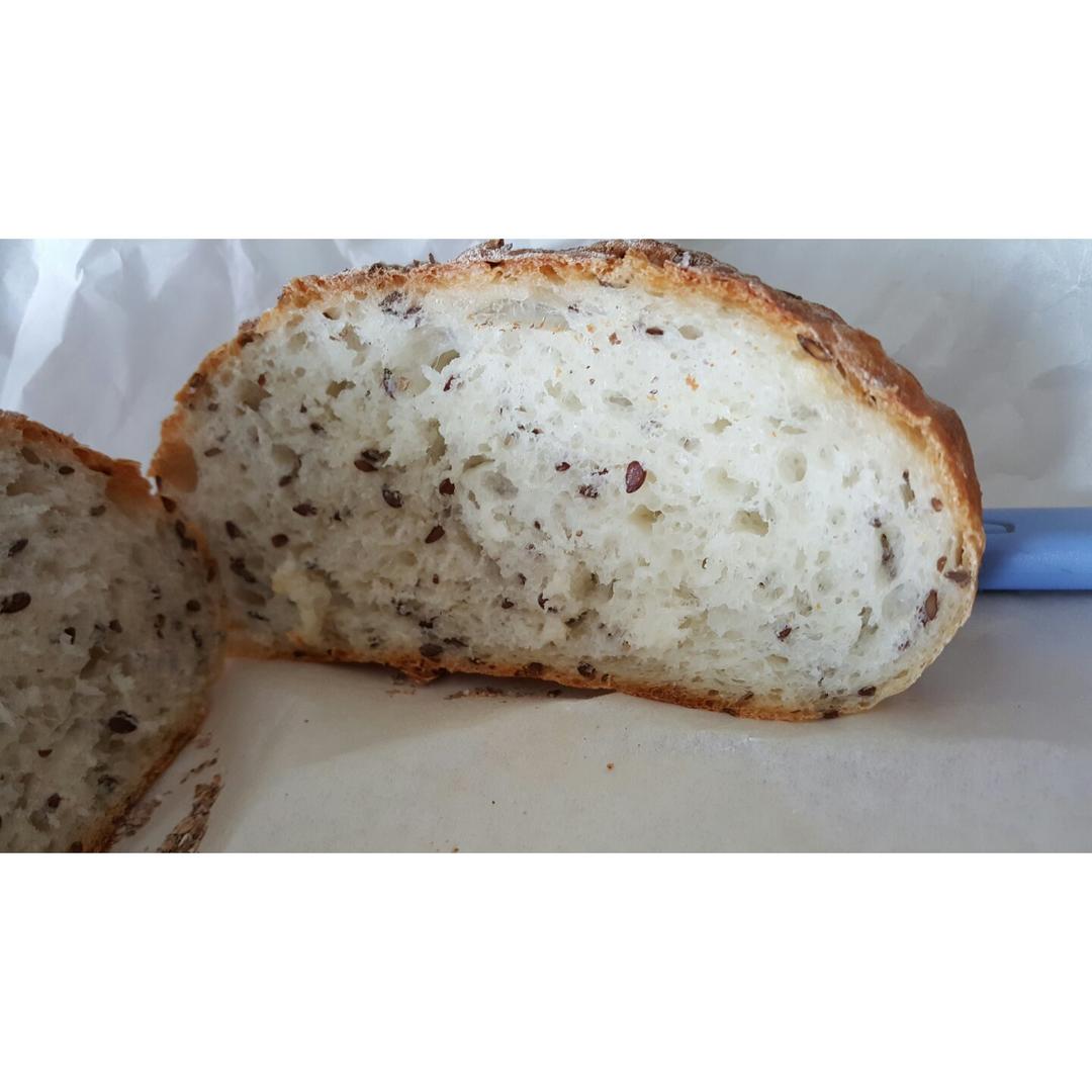 亚麻籽面包（免揉欧式面包）