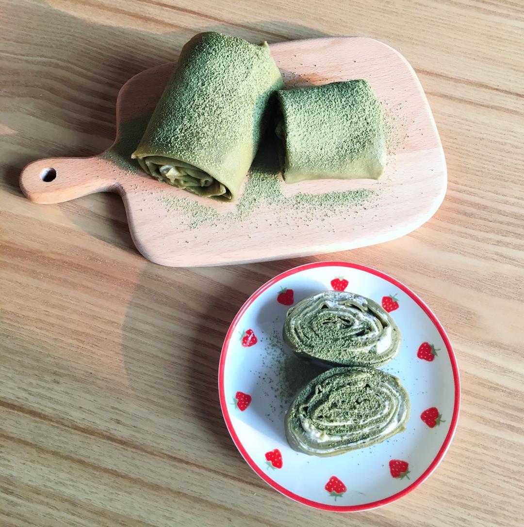 网红食谱│抹茶毛巾卷