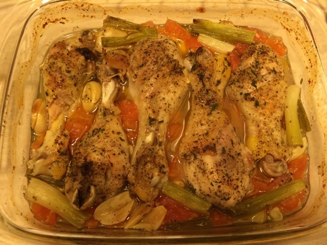 香蒜蕃茄烤鸡腿