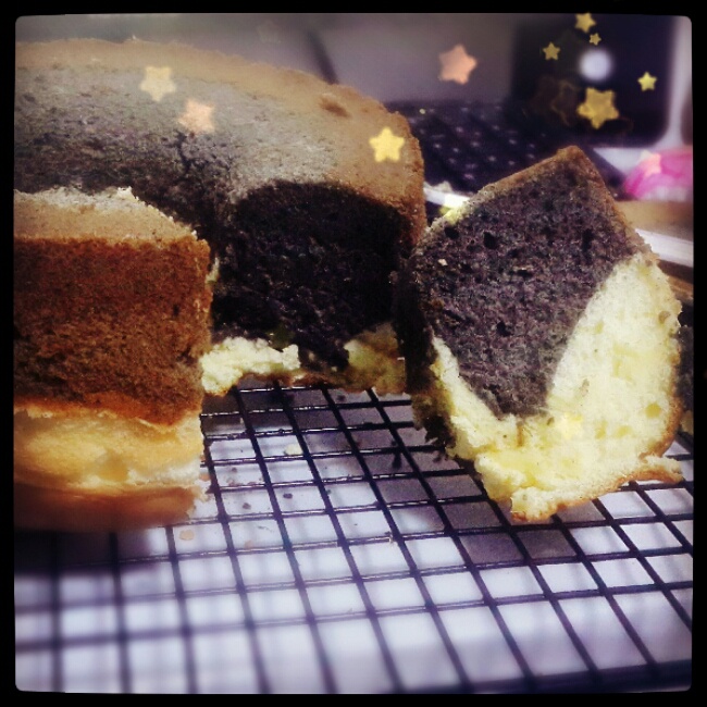 中岛老师的双层黑芝麻酱戚风