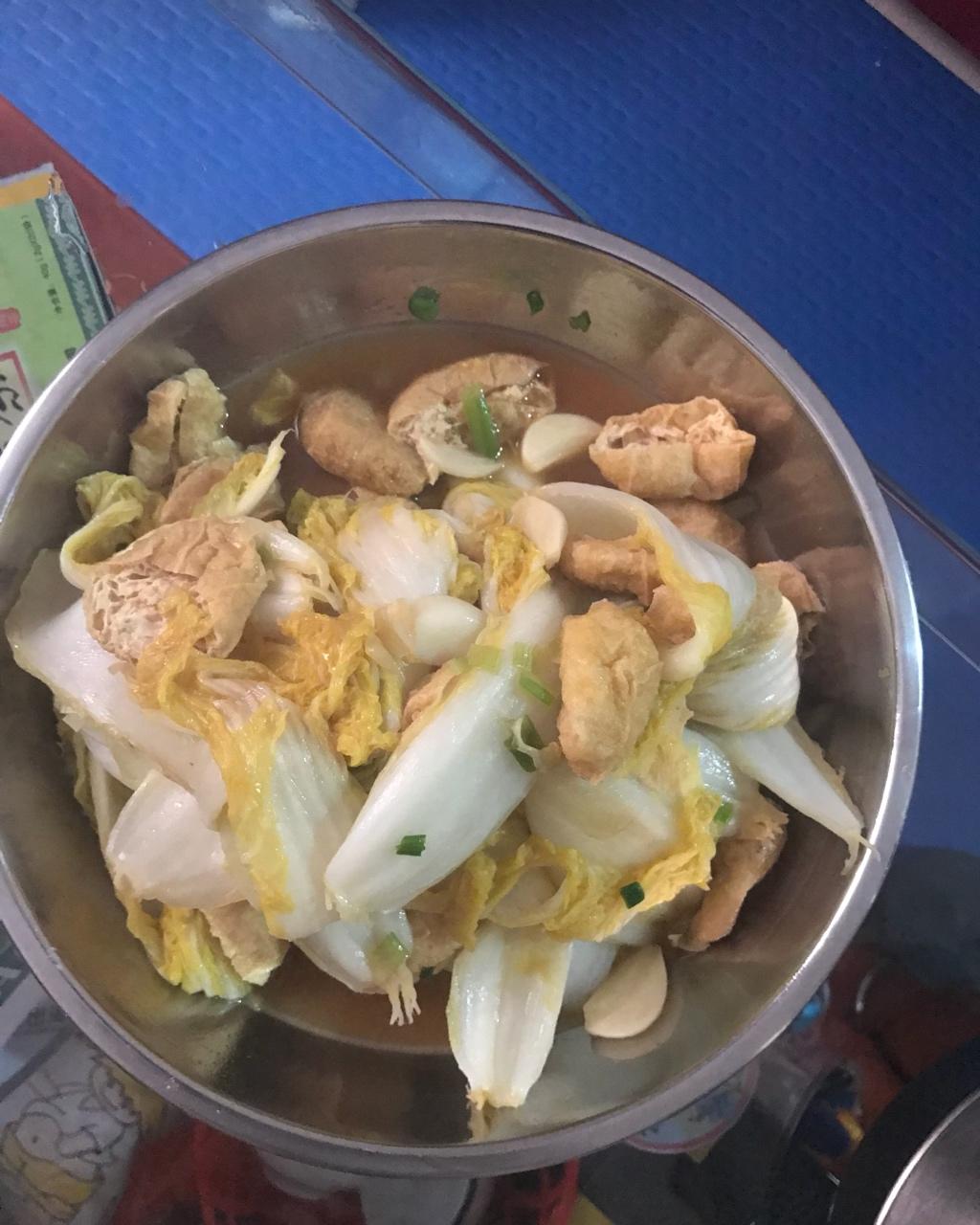 娃娃菜酱烧油豆腐