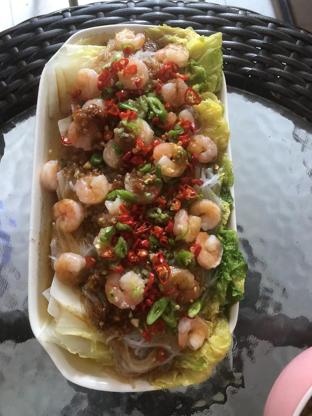 虾仁粉丝蒸娃娃菜