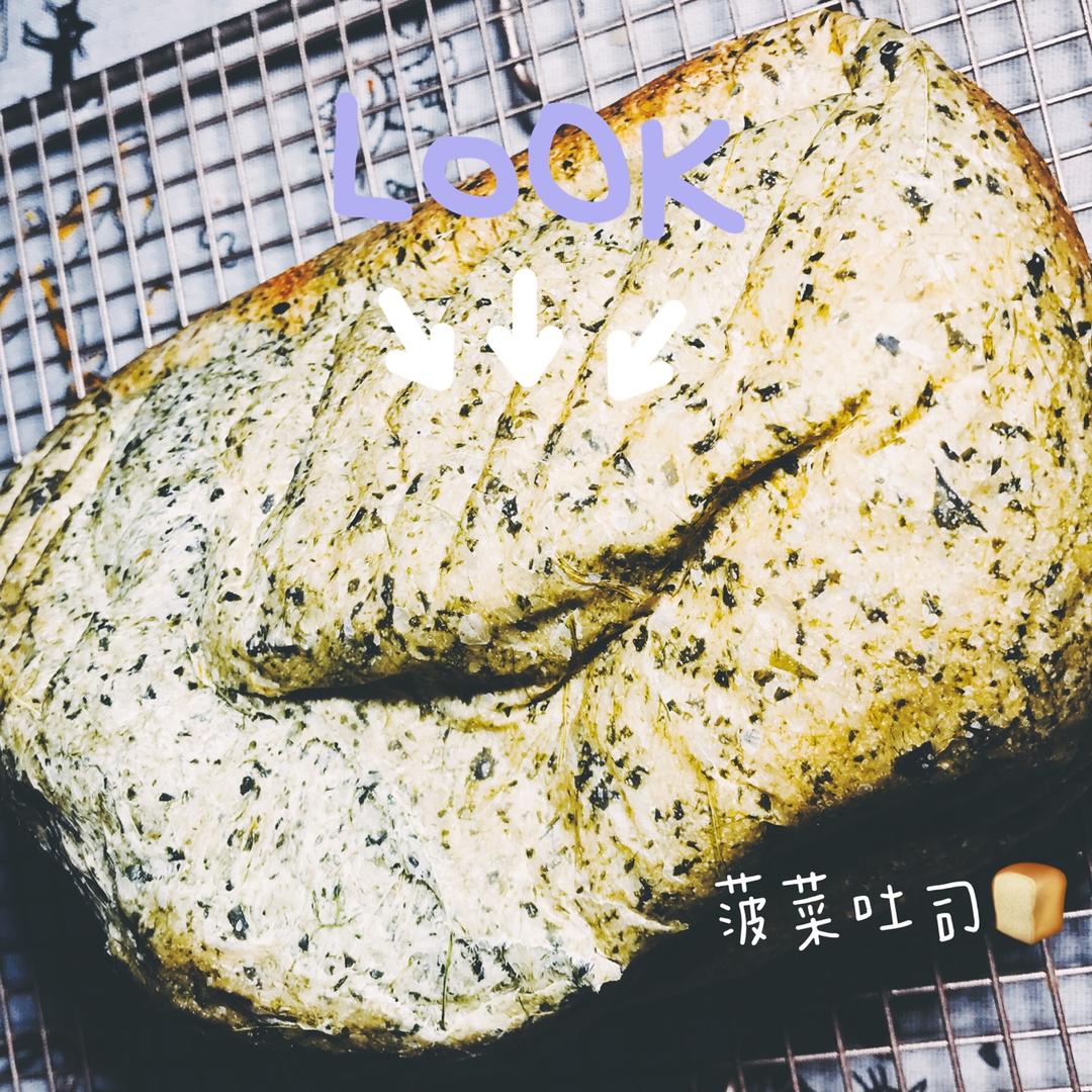自制菠菜吐司