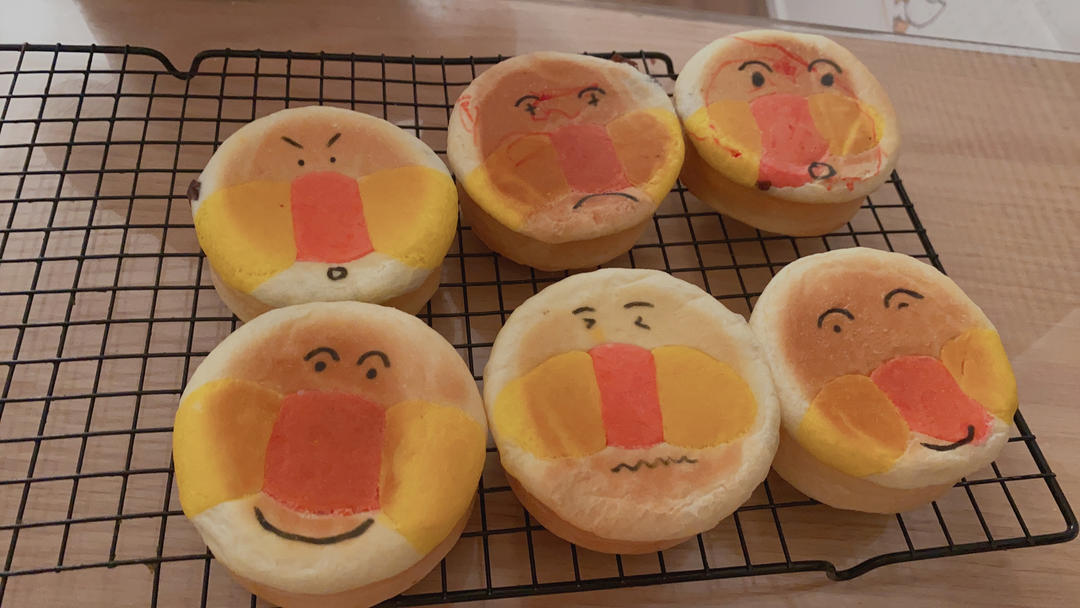 日式红豆面包，面包超人造型，无需模具，开店配方