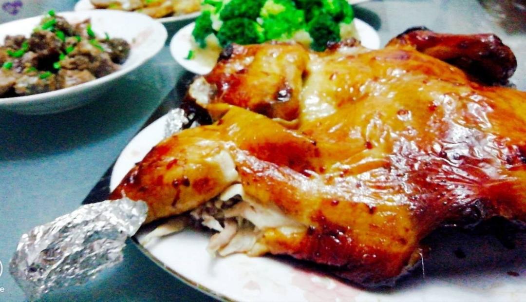 美味脆皮烤童子鸡