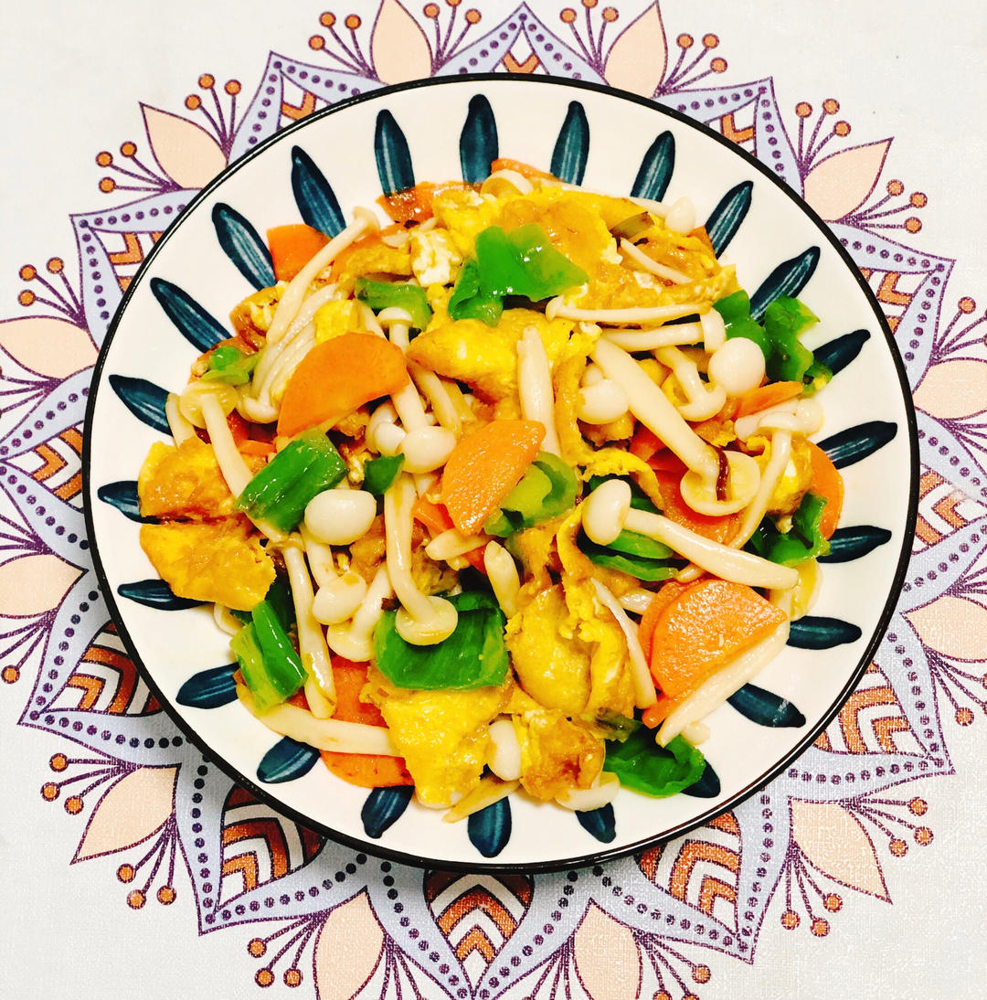 白玉菇炒鸡蛋