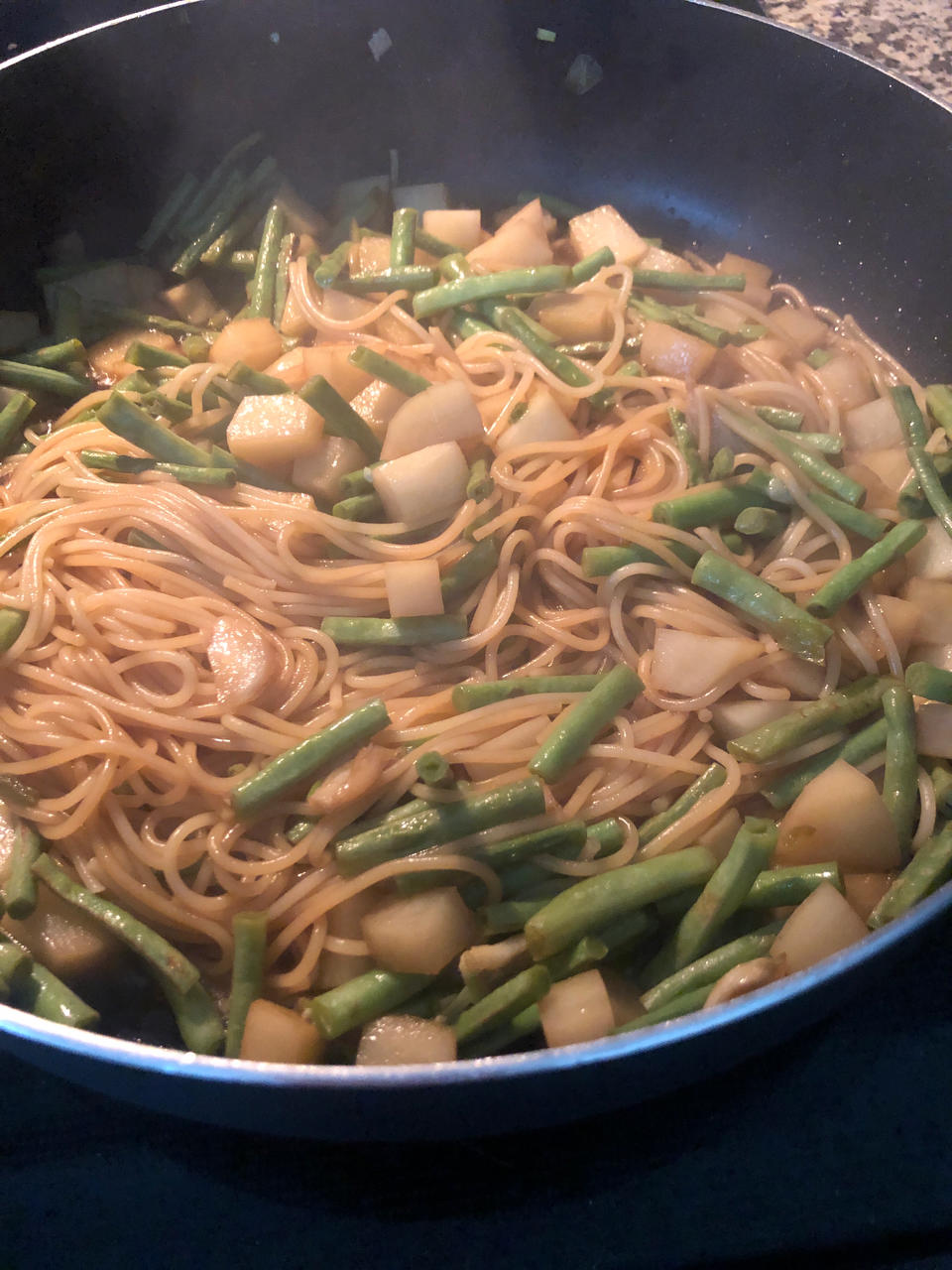 土豆豆角焖面