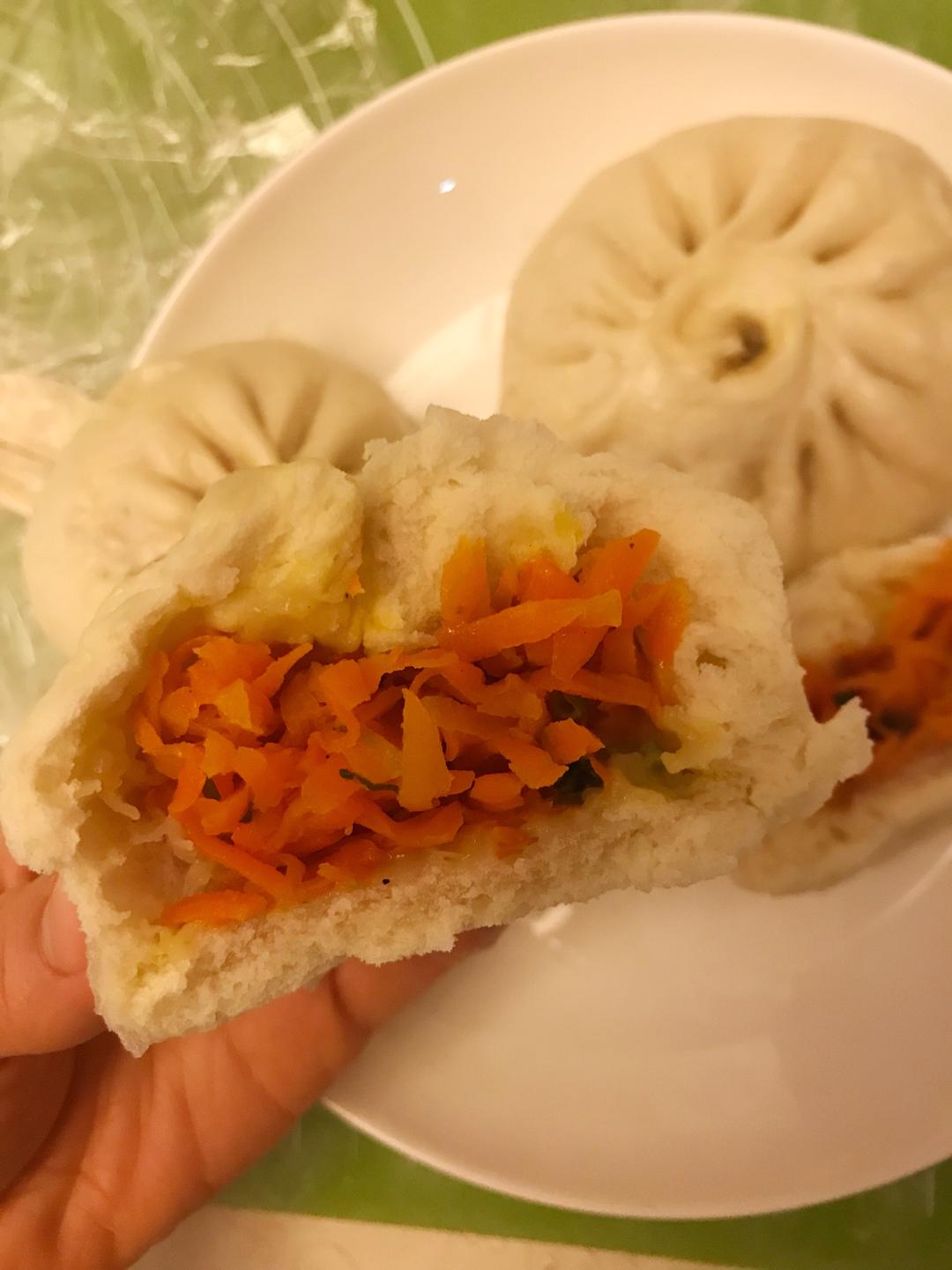 胡萝卜纯素馅包子比肉包子好吃😋