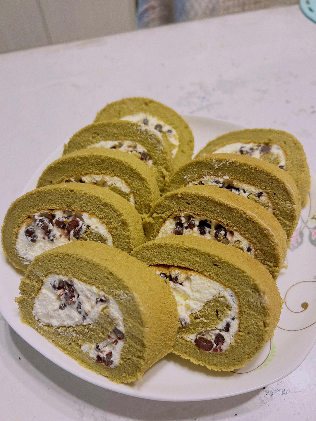 完美抹茶蜜豆蛋糕卷