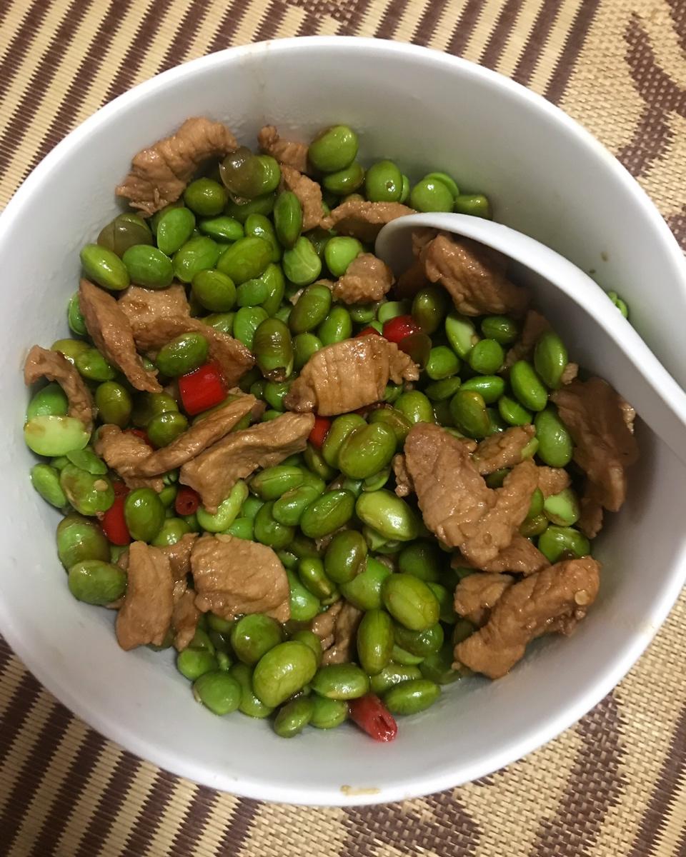 超级下饭菜：毛豆炒肉