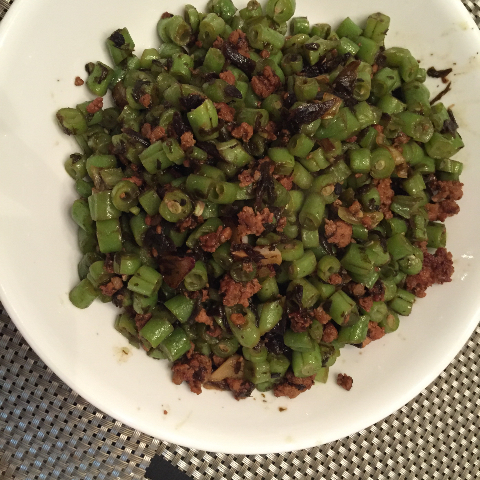 干煸榄菜肉末豆角