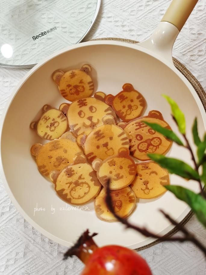 手绘小老虎松饼的做法