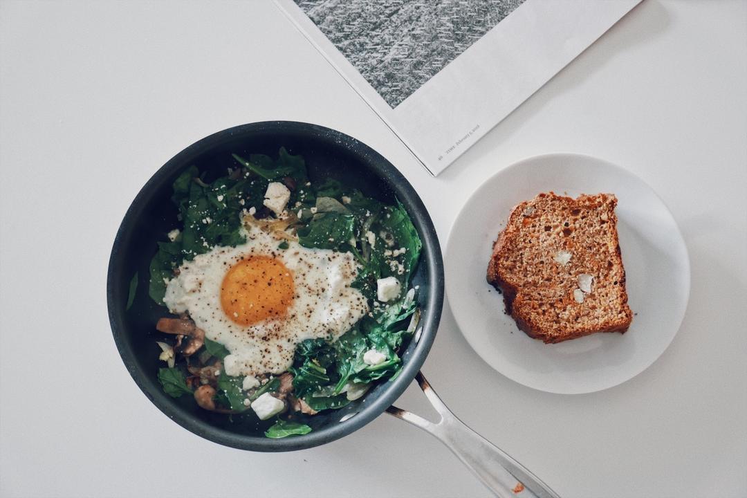 蘑菇菠菜奶酪早餐蛋饼丨健康·烘焙