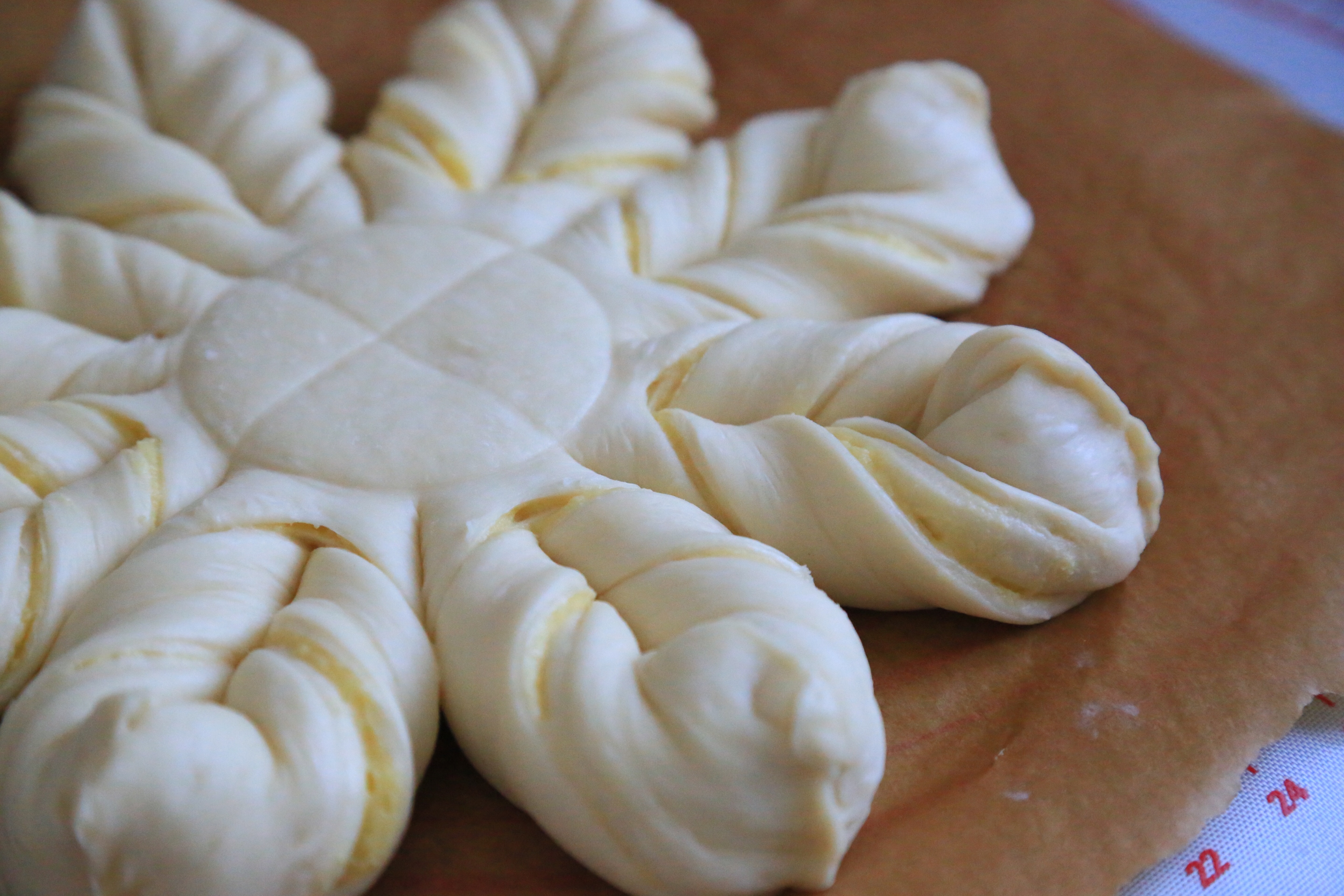 中筋面粉也可以做面包-中种椰蓉/红豆花环中筋粉面包的做法 步骤22