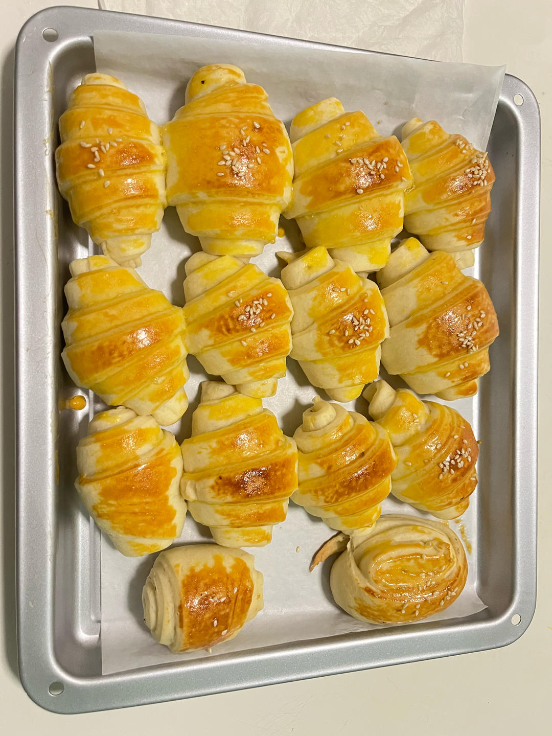 不用折叠！可颂牛角包的傻瓜做法