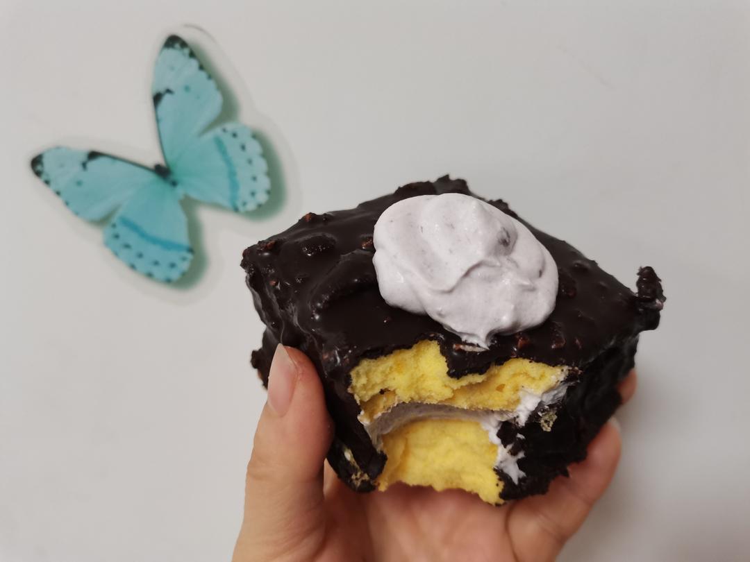 巧克力脆皮三明治蛋糕|简直不要太好吃‼️