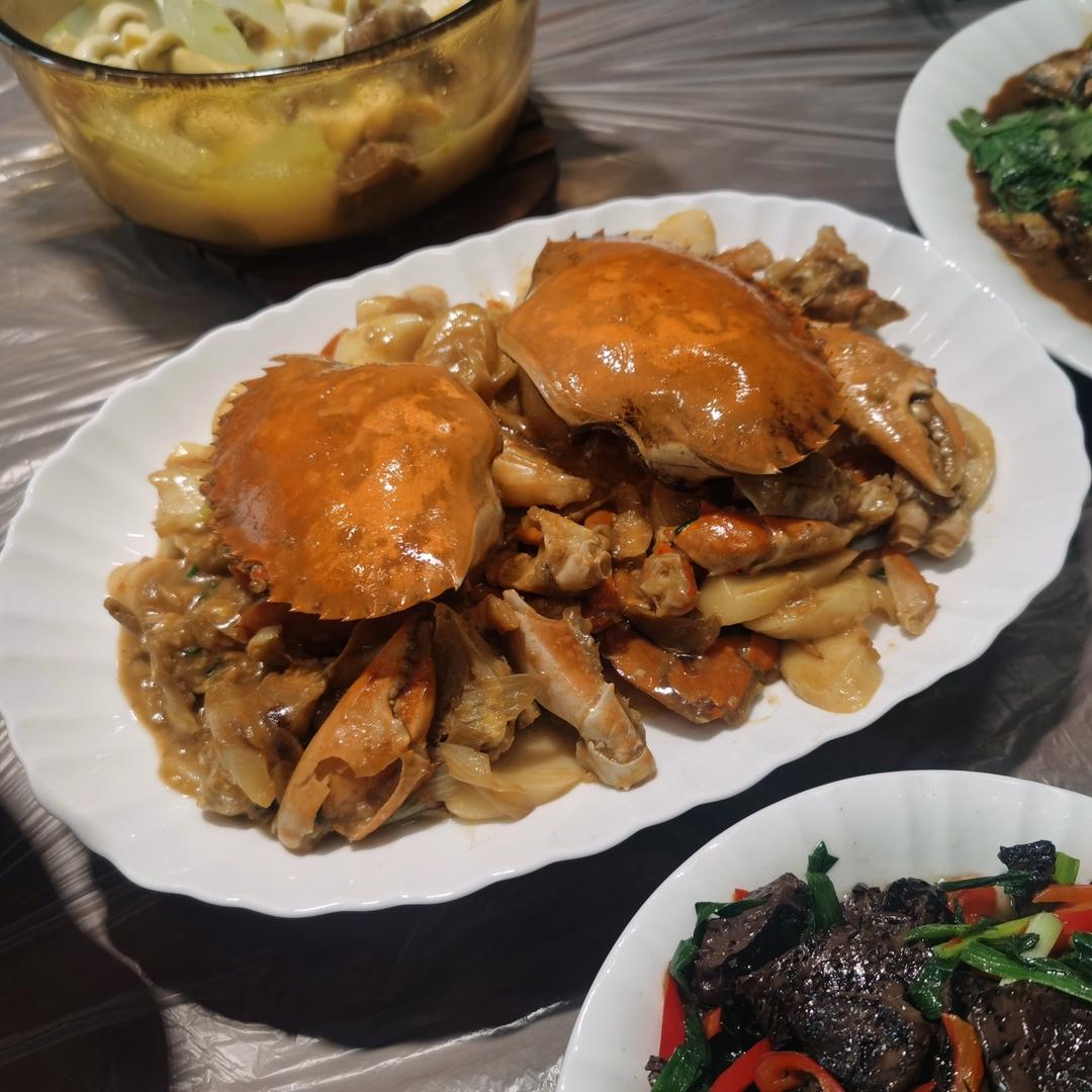 堂妈教你做螃蟹炒年糕